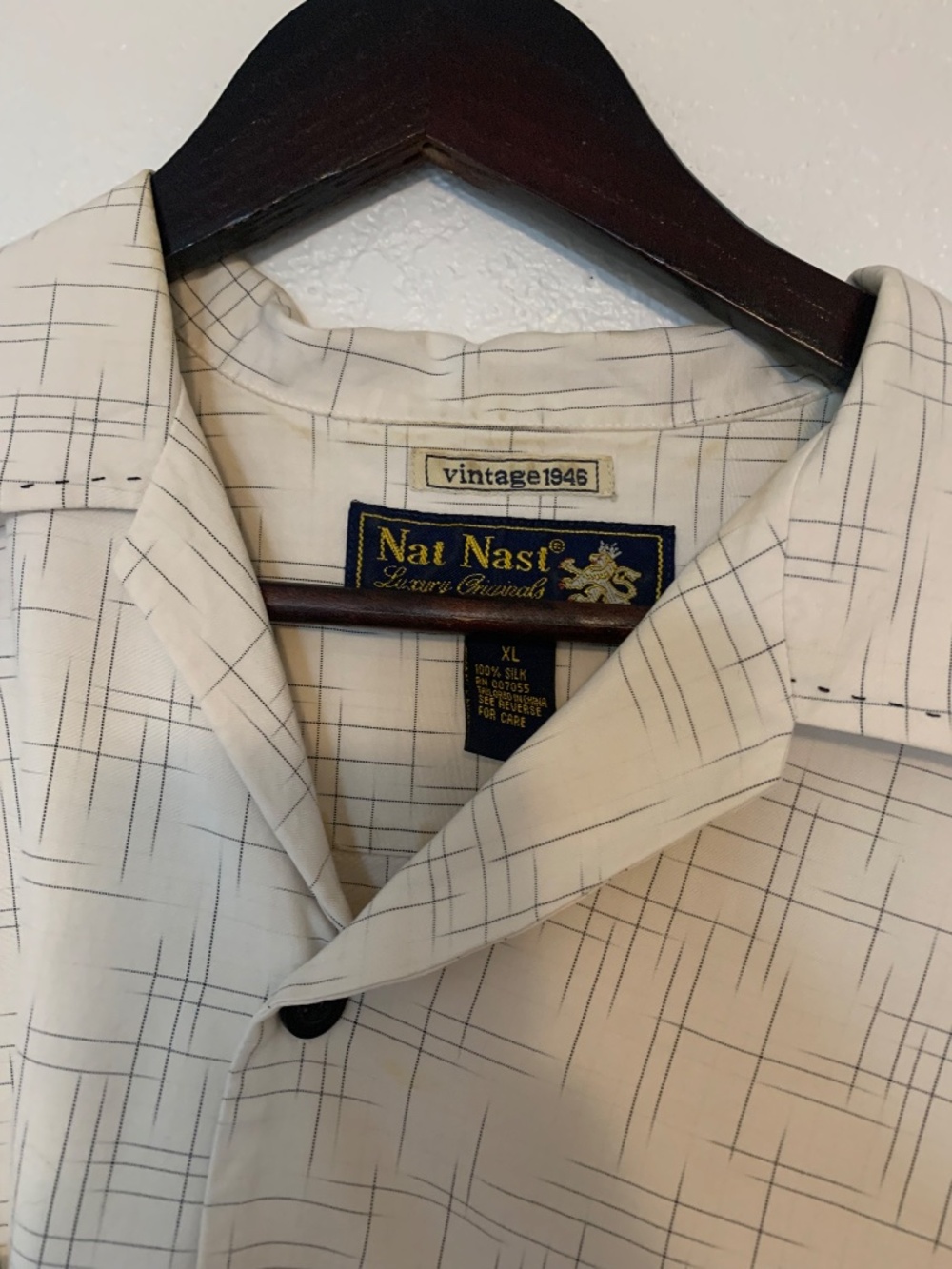 Nat Nast Shirt 100% Silk (with blemishes) | XL